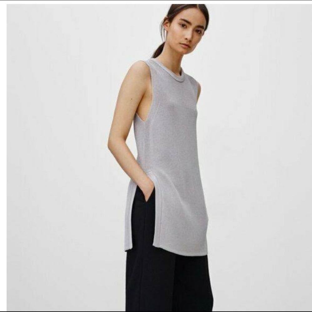 Wilfred Grey Sleeveless Sweater